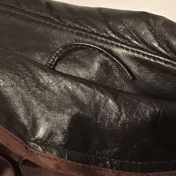 Vintage Berman's Brown Leather Coat Men's Sz 44 - Picture 7 of 8